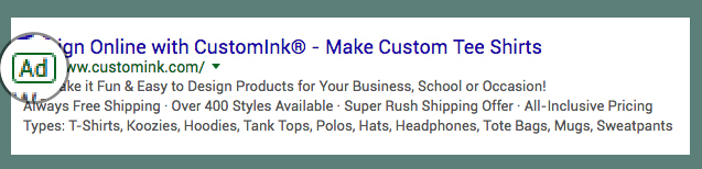 google ad example